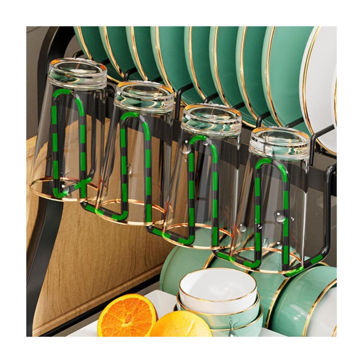 Escurridor organizador platos 2 niveles